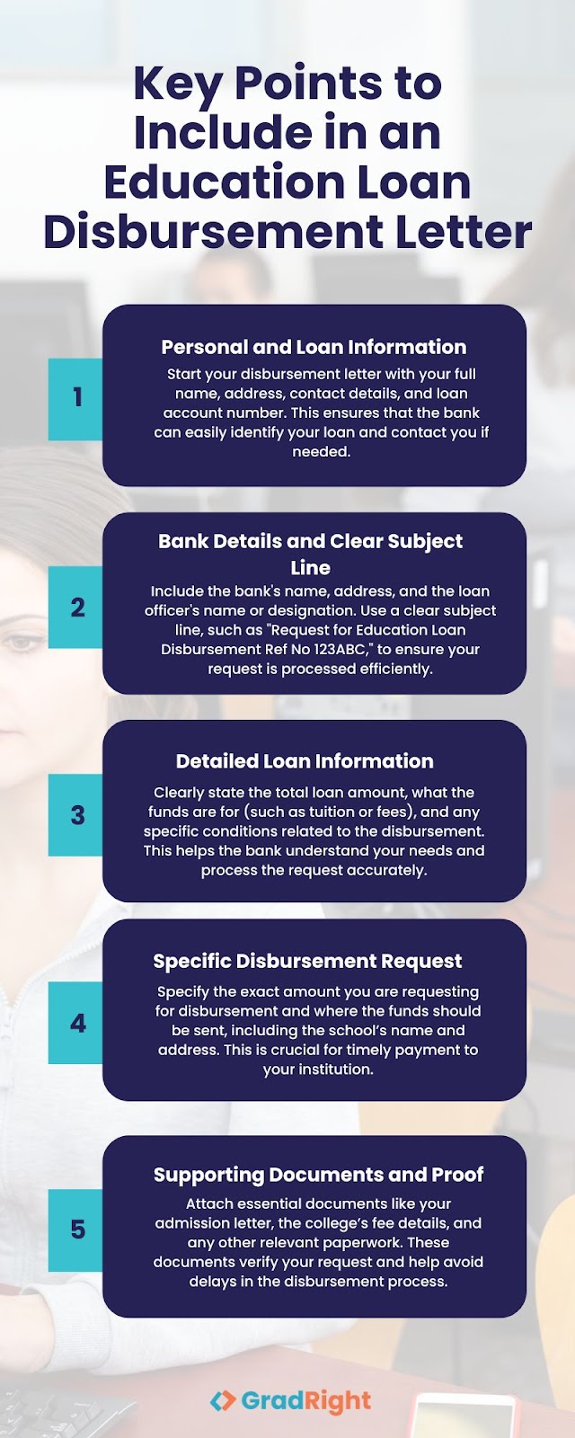 education loan disbursement letter